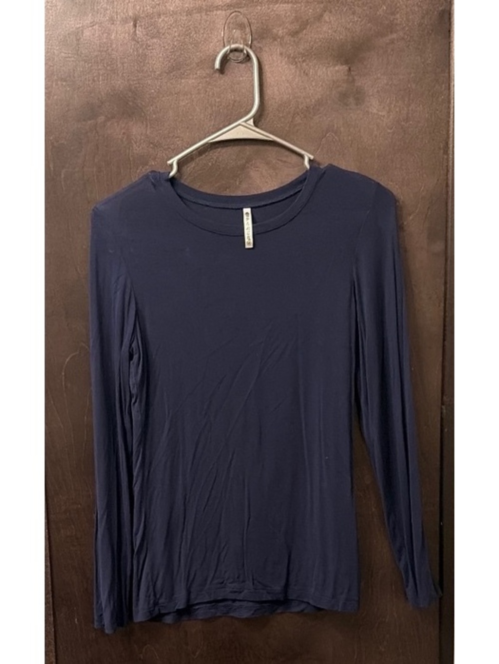 Splash Women's Long Sleeve Navy Blue T-Shirt Medium